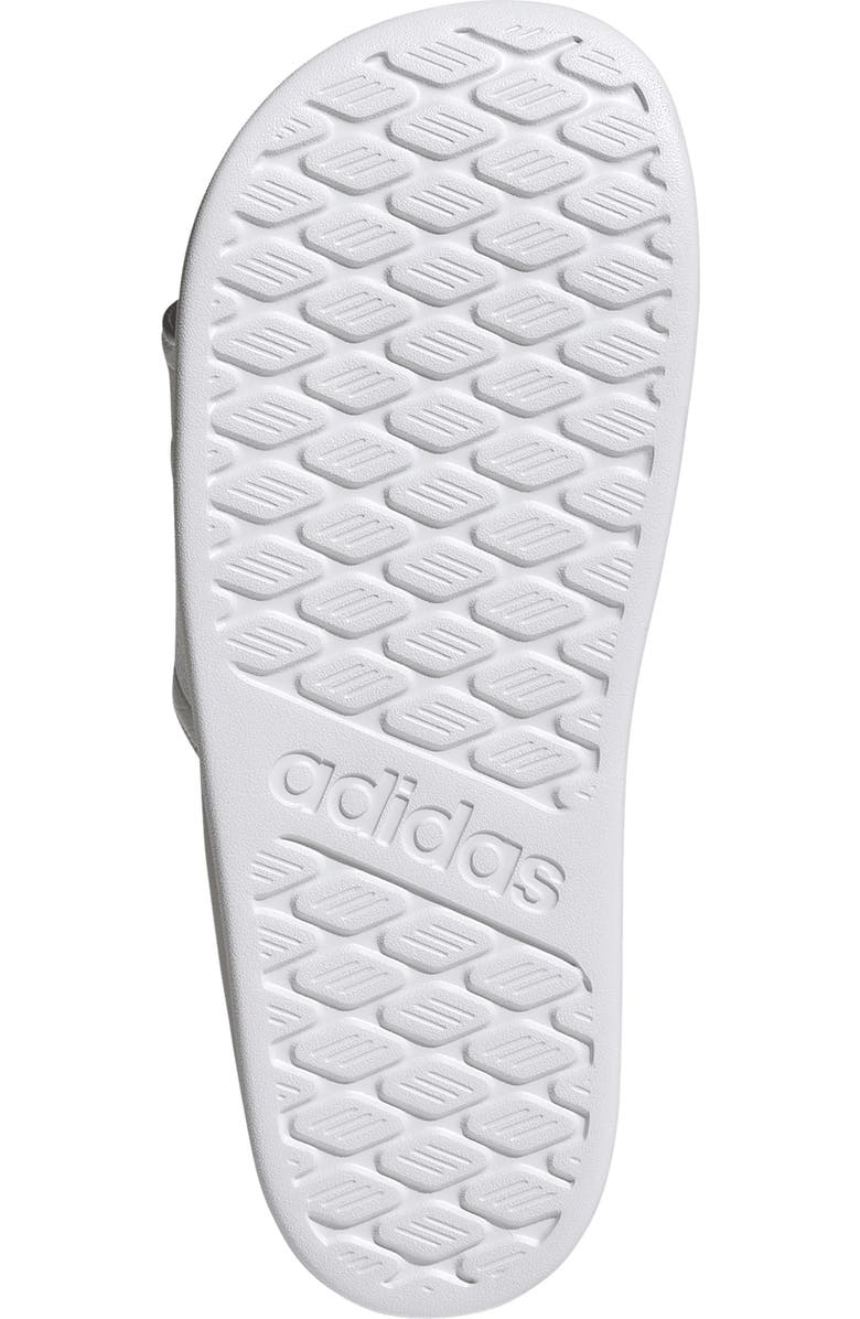 adidas Adilette Comfort 2.0 Slide Sandal, Alternate, color, White/ White/ Crystal White