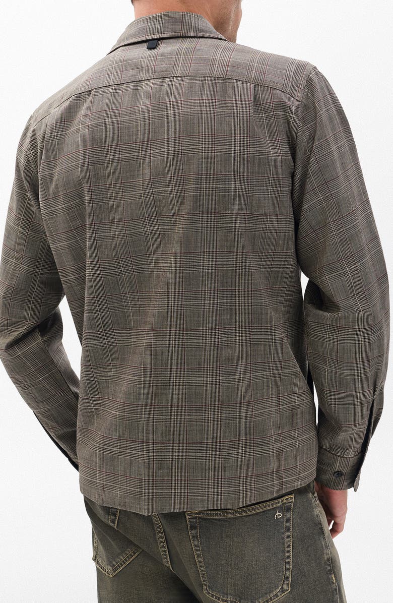 rag & bone Isaiah Glen Plaid Wool Shirt Jacket, Alternate, color, Grey Check