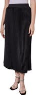 Ming Wang Pleated Metallic Shimmer Midi Skirt