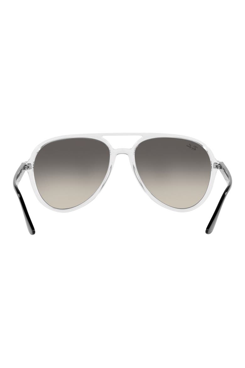 57mm Gradient Aviator Sunglasses, Alternate, color, TRANSPARENT / GREY GRADIENT