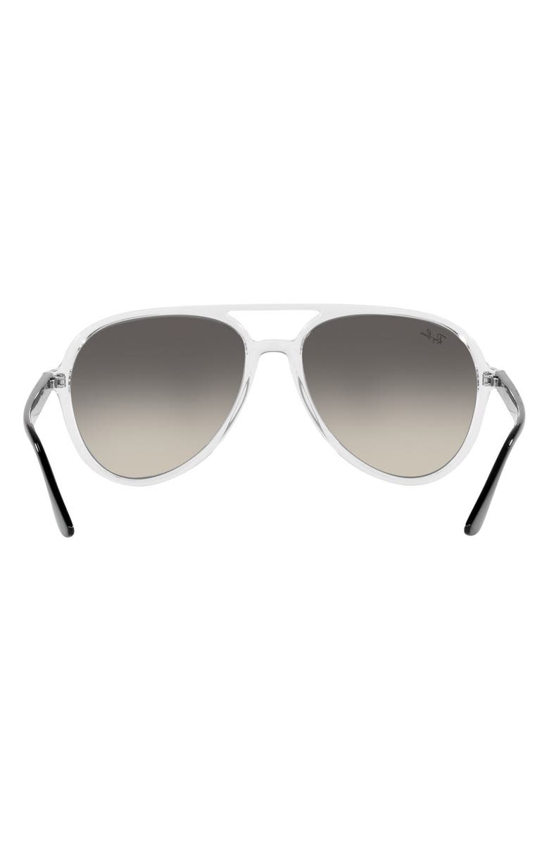 Ray-Ban 57mm Gradient Aviator Sunglasses, Alternate, color, Transparent / Grey Gradient