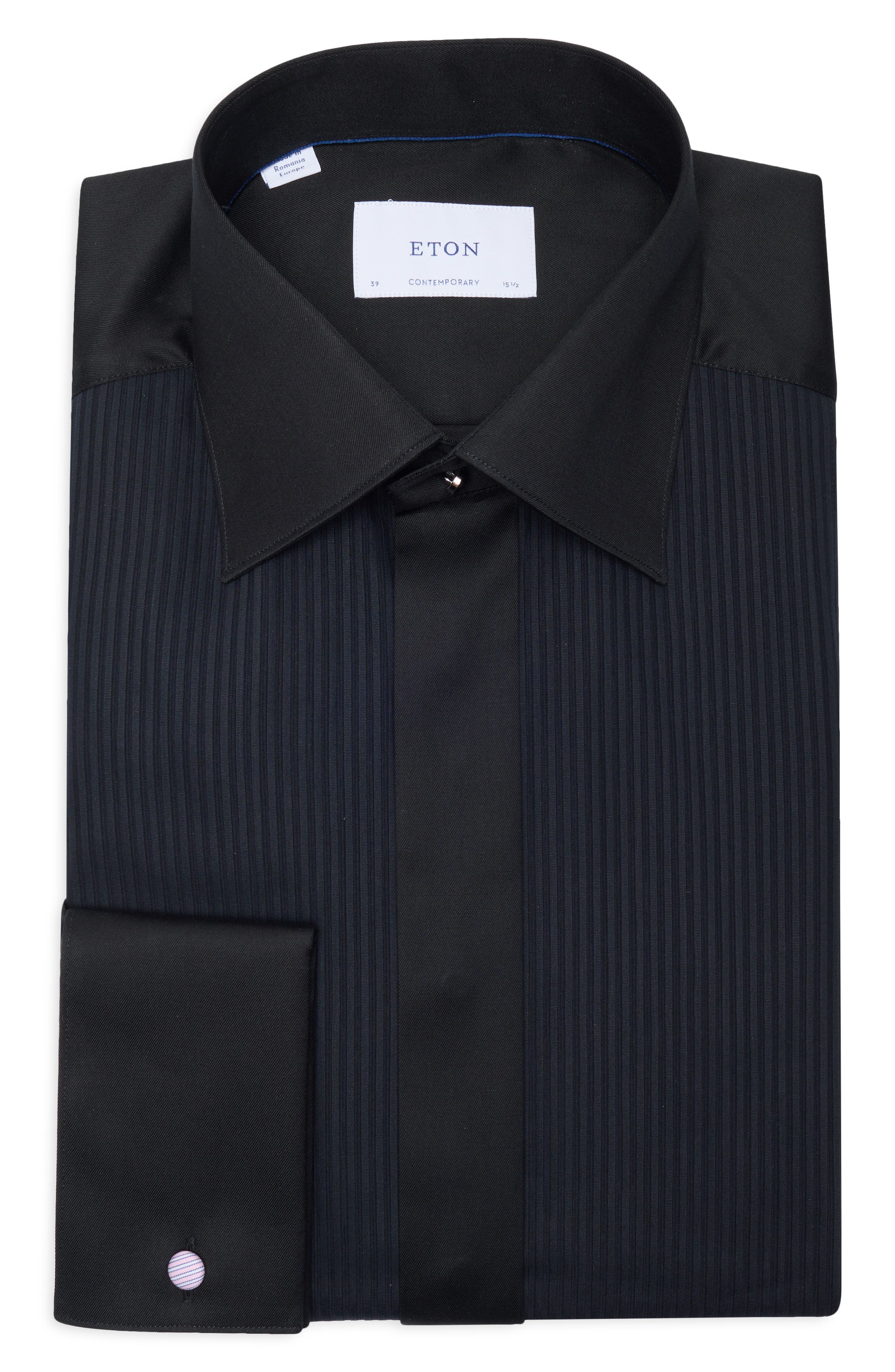Eton Contemporary Fit Pleated Bib Front Dress Shirt