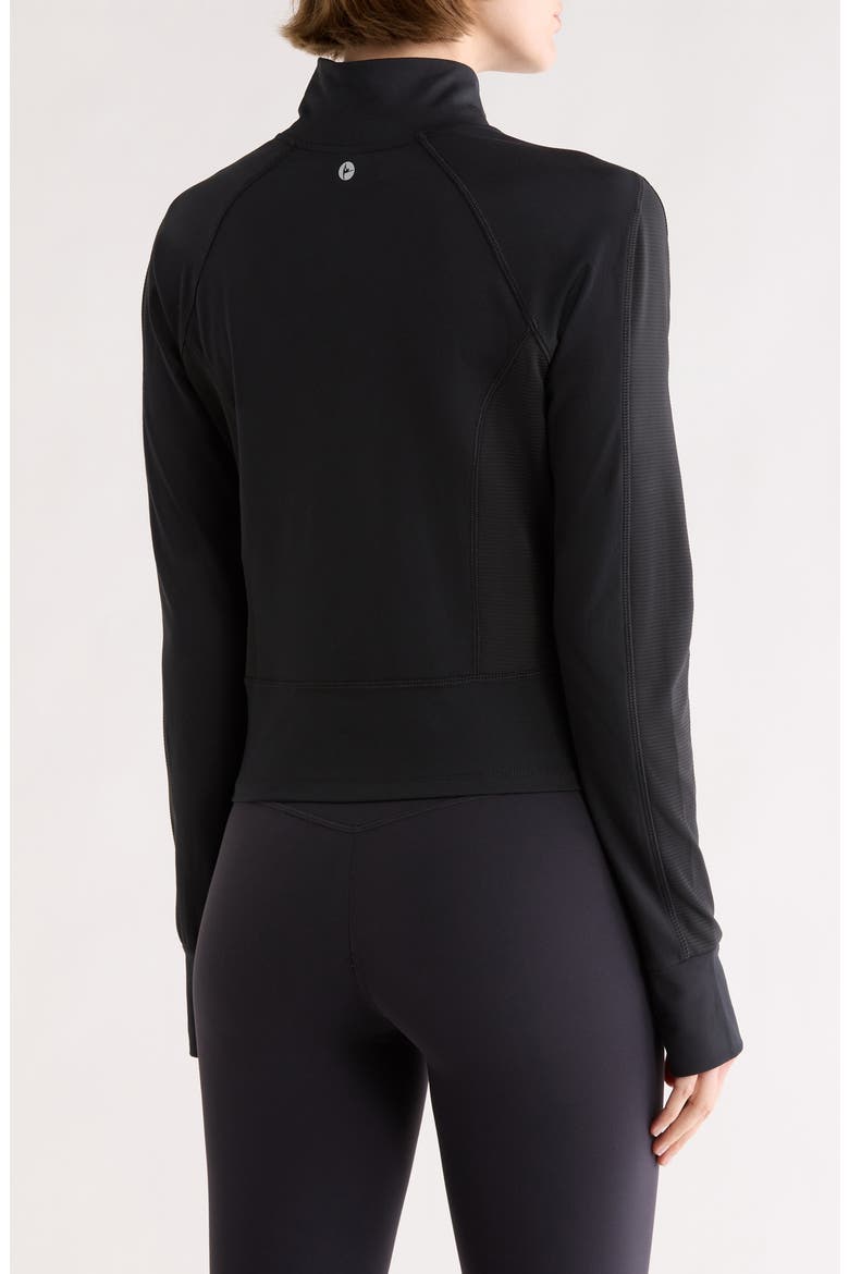 Lux Ascension Cropped Fitted Jacket, Alternate, color, BLACK