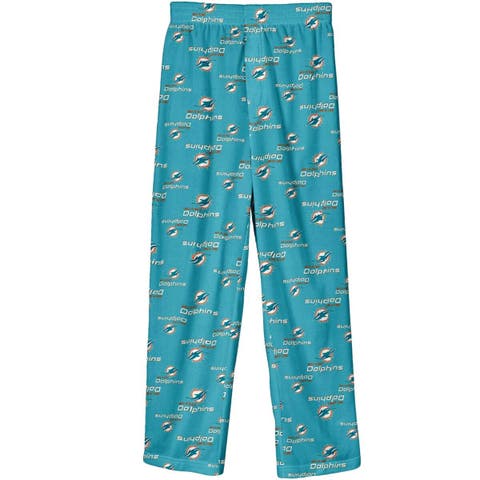 Youth Aqua Miami Dolphins Team-Colored Printed Pajama Pants