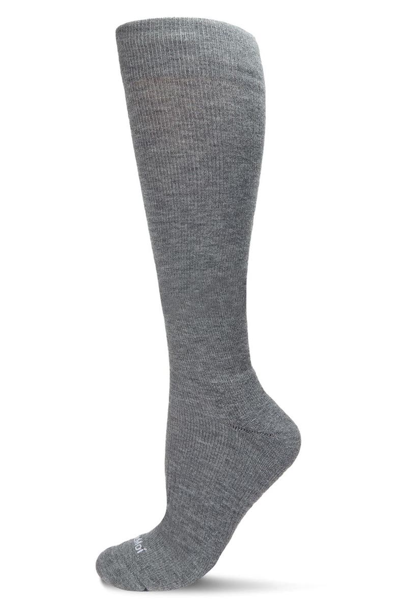 MeMoi Gender Inclusive Performance Compression Socks, Main, color, Med Gray Heather