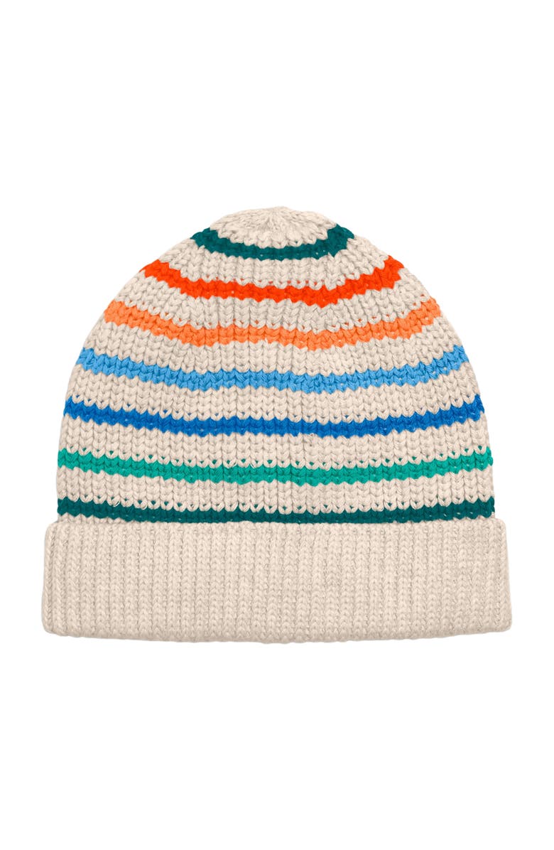 Primary Baby Rainbow Stripe Beanie, Main, color, 
