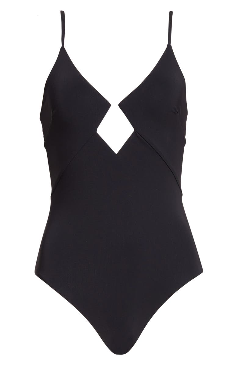 Zimmermann Roselight Diamond Wire One-Piece Swimsuit, Alternate, color, Black