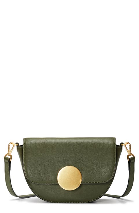 Lottie Leather Saddle Crossbody Bag