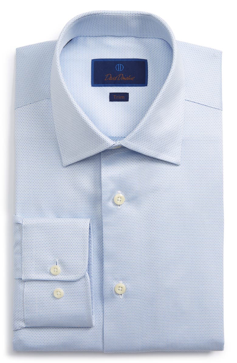 David Donahue Trim Fit Dress Shirt, Main, color,