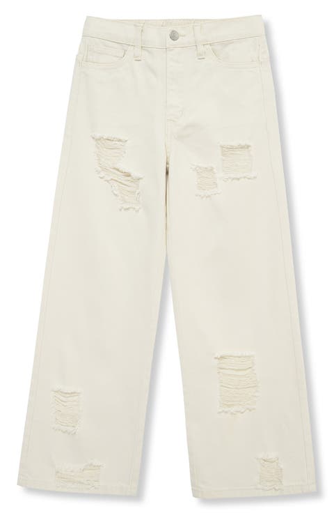 Kids' Distressed Wide Leg Jeans (Big Kid)