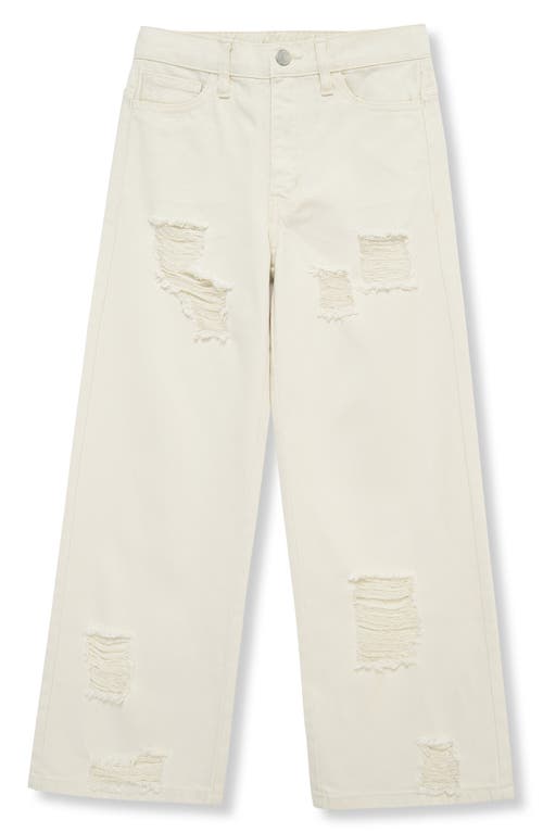 Habitual Kids Kids' Distressed Wide Leg Jeans in Off-White  product