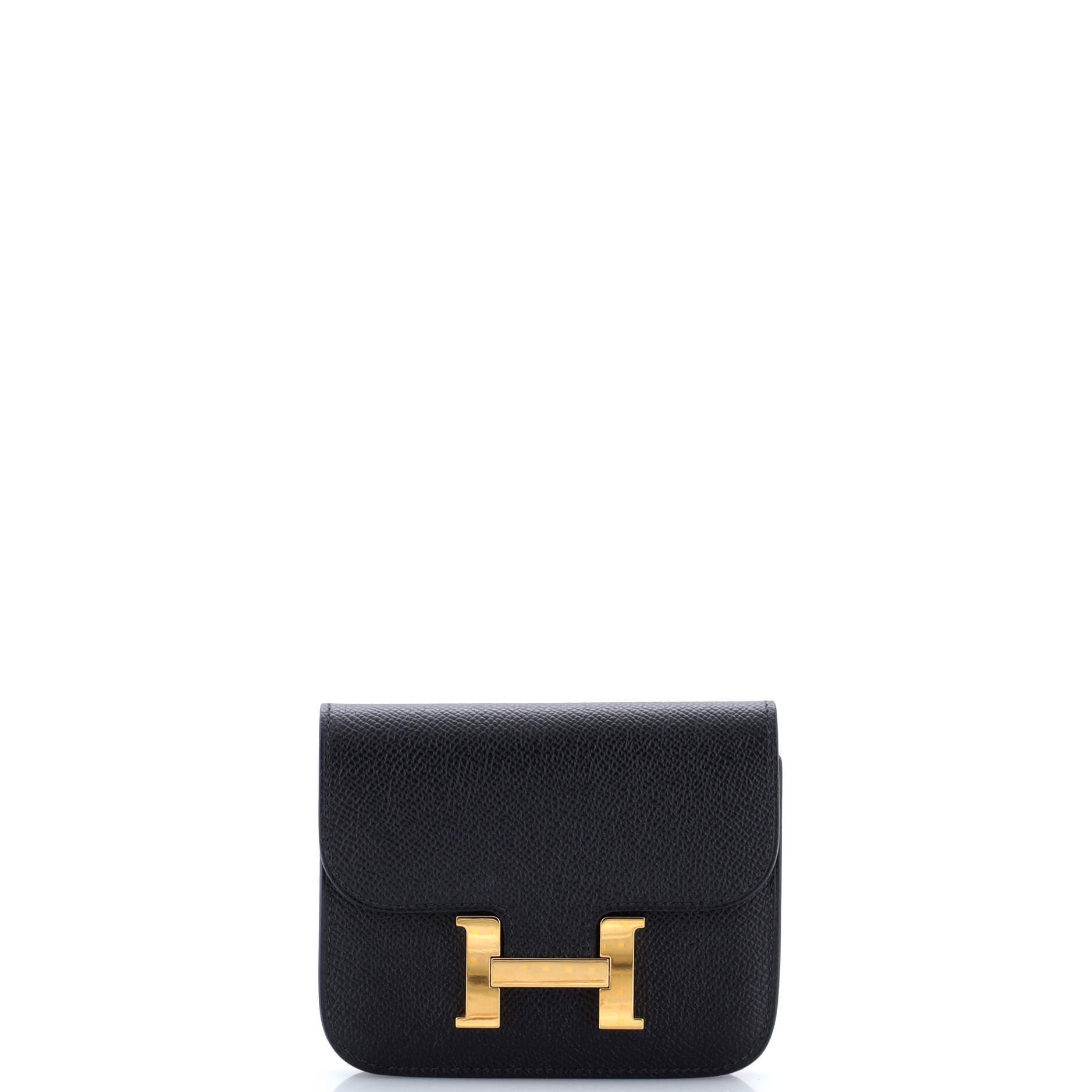 Pre-Owned Hermes Constance Slim Wallet Epsom, Main, color, 