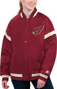 STARTER Women's Starter Cardinal Arizona Cardinals Tournament Full-Snap Varsity Jacket