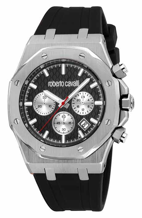 Ottago Octagonal Silicone Strap Watch, 42mm