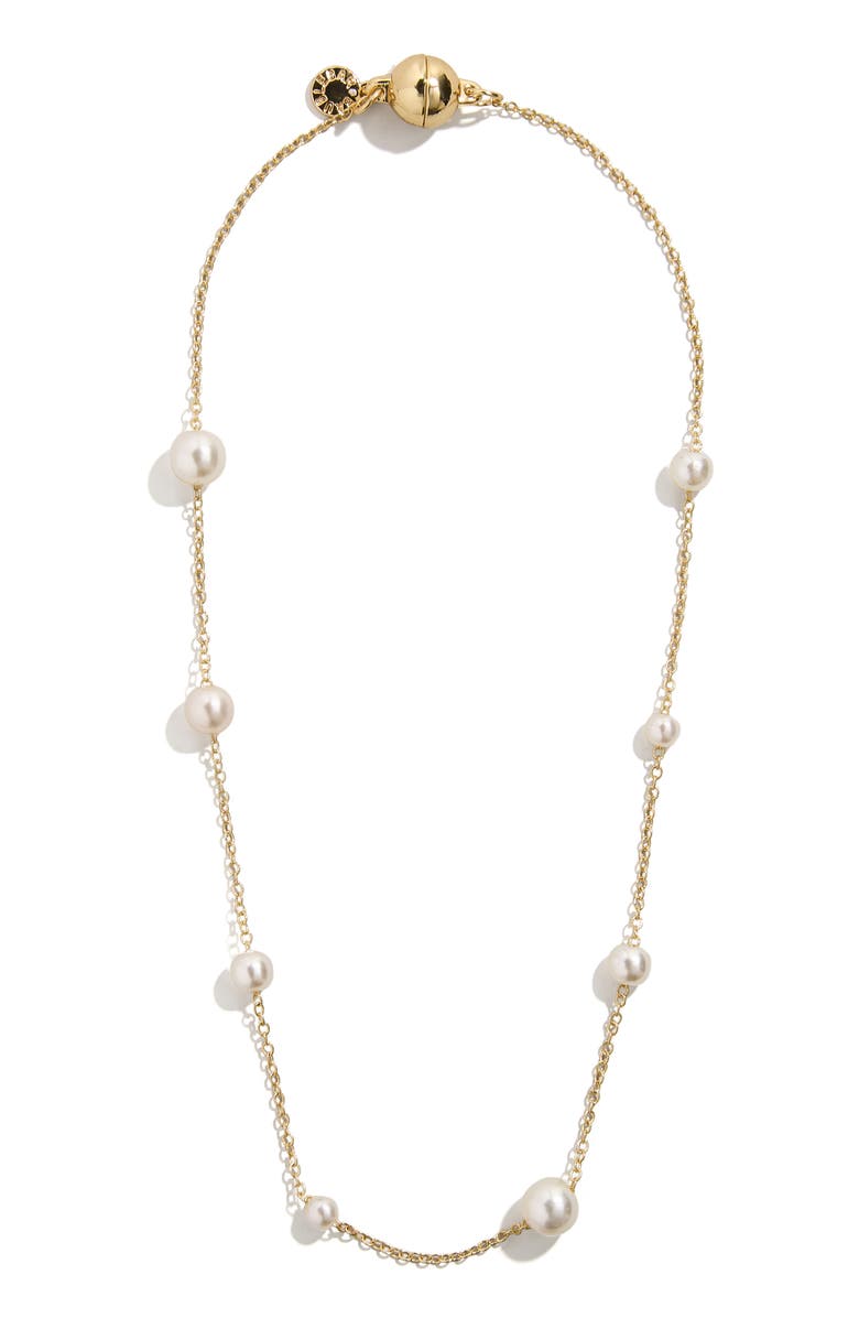 BaubleBar Match with Mama Imitation Pearl Necklace, Alternate, color, Pearl