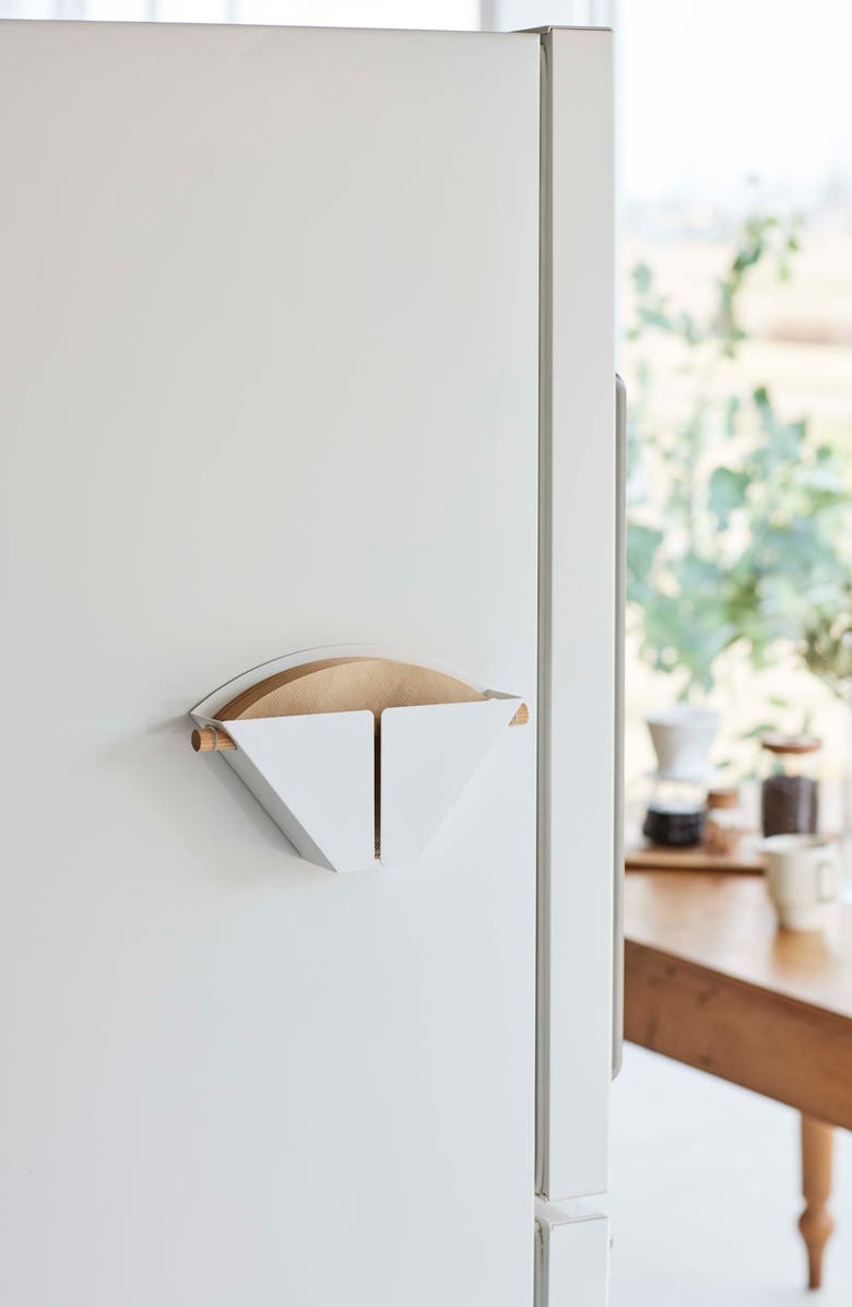 Yamazaki Magnetic Coffee Filter Case, Alternate, color, White