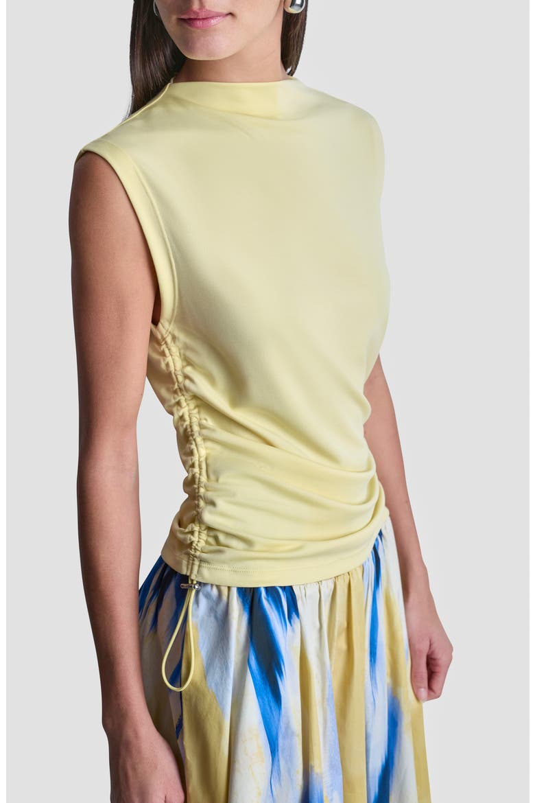 Side Ruched Knit Top, Alternate, color, BUTTERCREAM