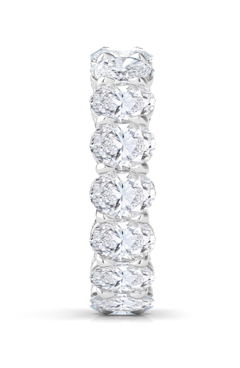 HauteCarat Oval Cut Lab Grown Diamond Eternity Band, Alternate, color, White Gold
