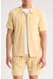 Box Cube Jacquard Short Sleeve Button-Down Shirt