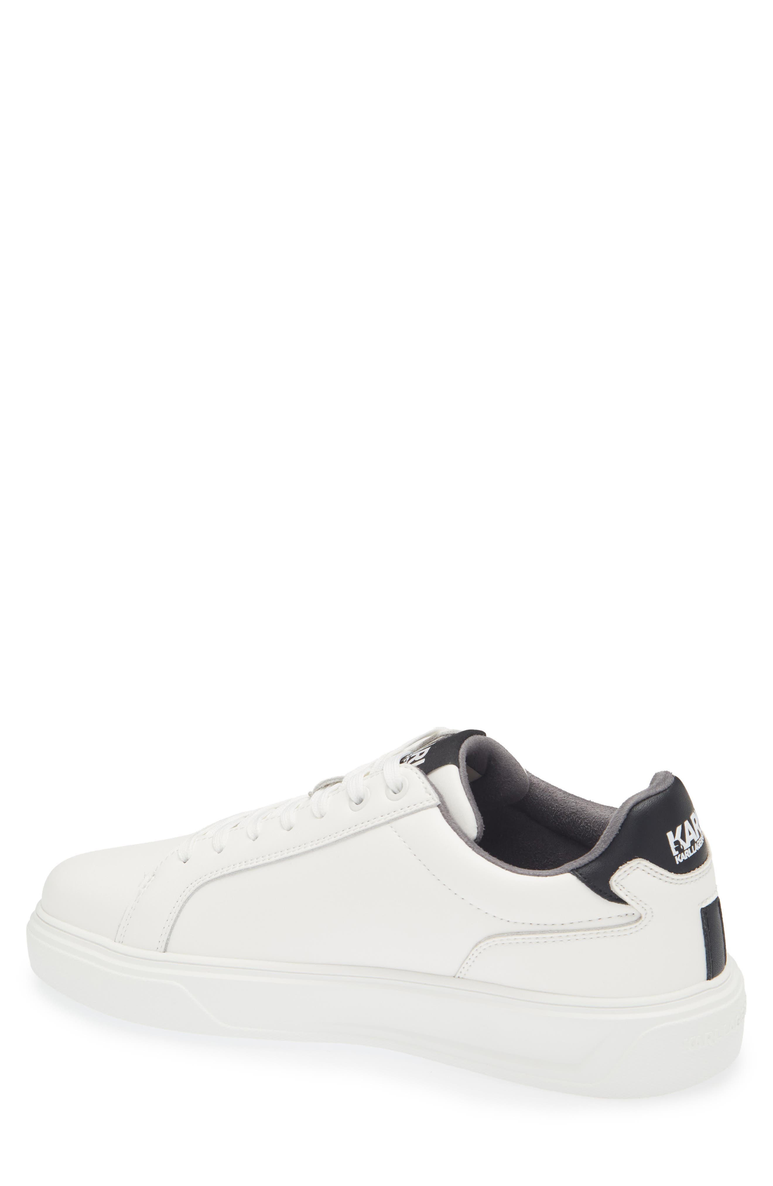 Side Karl Low Top Sneaker, Alternate, color, WHITE