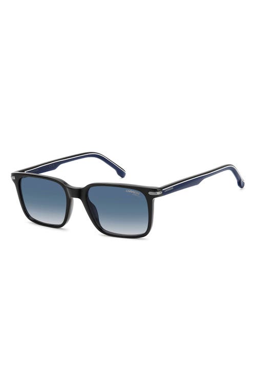 Carrera Eyewear Ca 391/s/us 53mm Rectangular Sunglasses In Black Blue/blue Sf