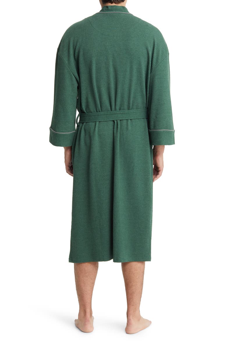 Waffle Knit Robe, Alternate, color, GRASS GREEN