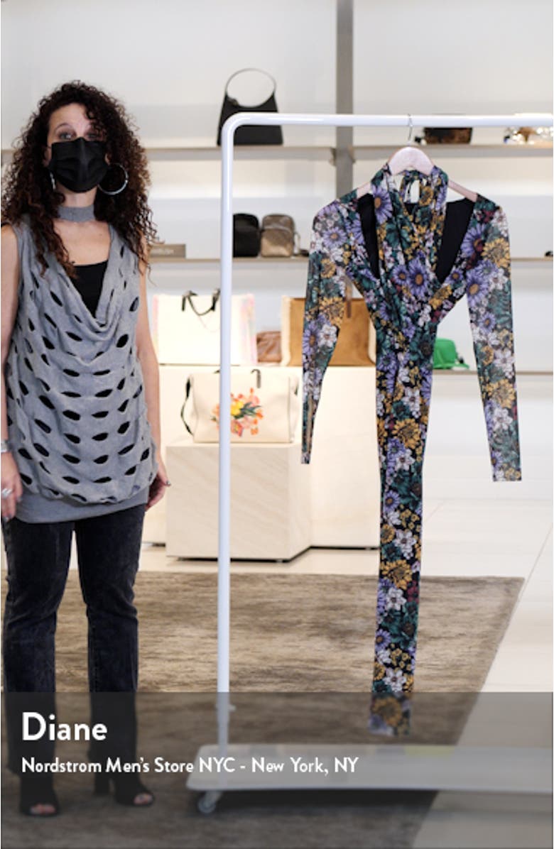 Adut Cutout Bodice Long Sleeve Mesh Midi Dress, sales video thumbnail