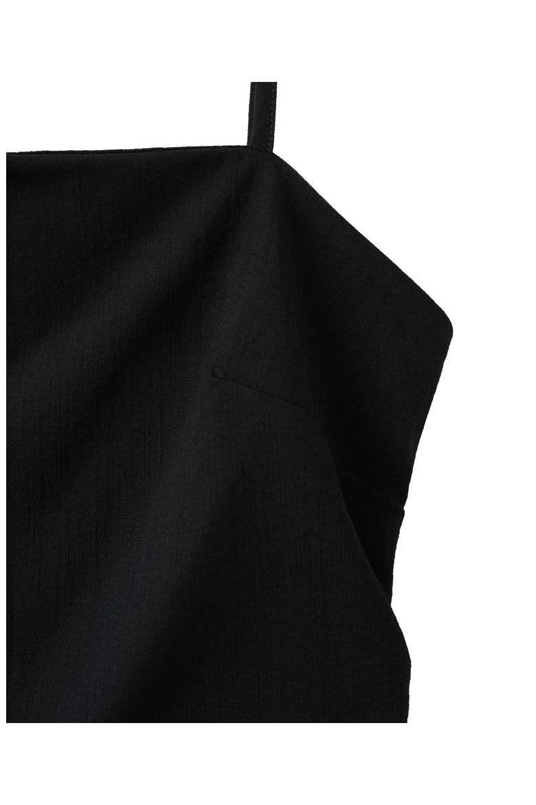 Ruched Square Neck Camisole, Alternate, color, BLACK