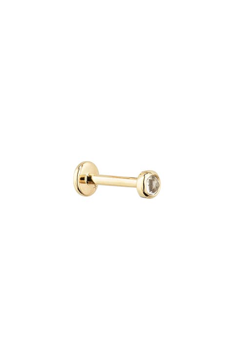 Siren Mini Crystal Single Labret Stud