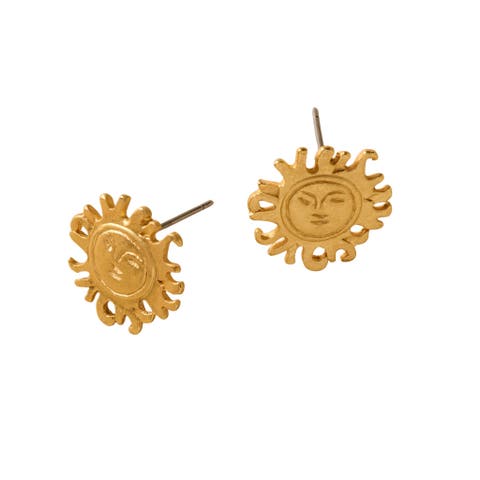 Calida Plate Sun Post Earrings