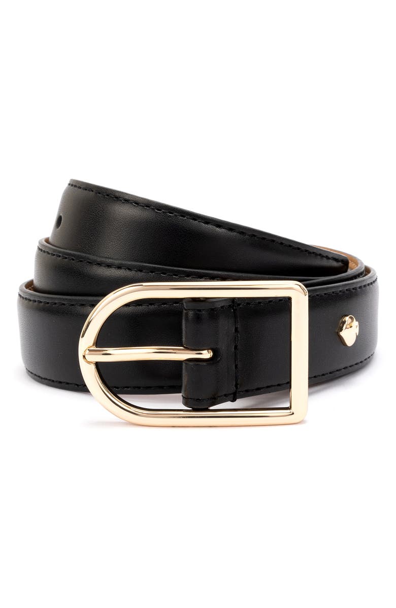 Kate Spade New York stitched feather edge belt, Alternate, color, 