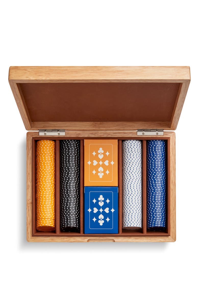 Shinola Lacquered Wood Poker Set, Main, color, 