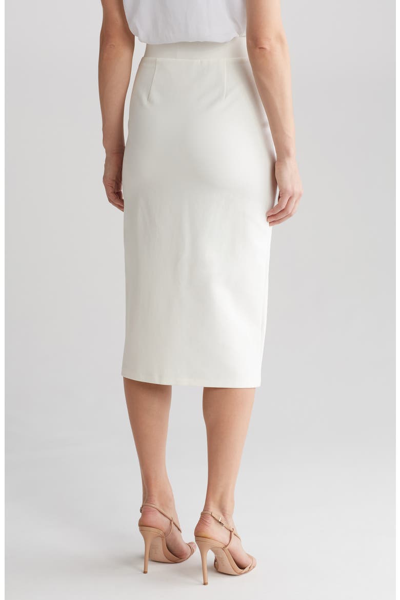 Kim Ponte Pencil Skirt, Alternate, color, GARDENIA