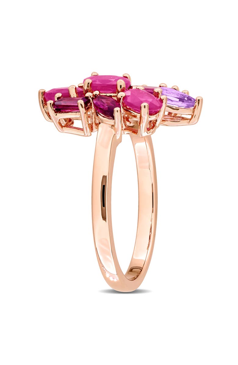 Julianna B. Multi-Shaped Multi-Gem Cluster Cocktail Ring, Alternate, color, Ruby