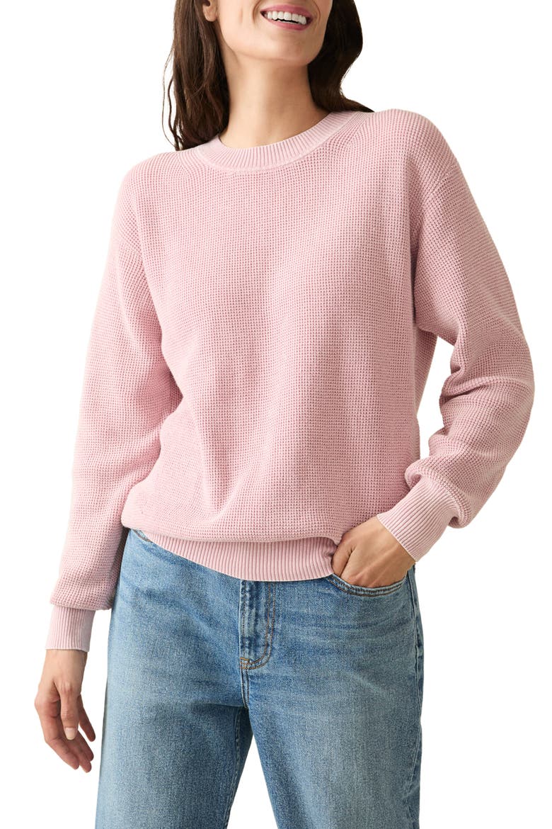 Sunwash Organic Cotton Crewneck Sweater, Main, color, ZEPHYR