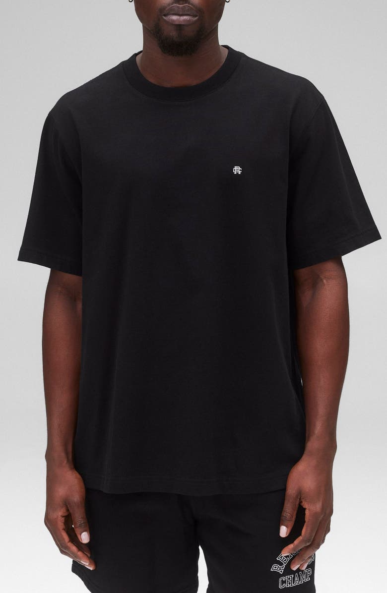 Reigning Champ Monogram Embroidered Midweight Jersey T-Shirt, Main, color, 