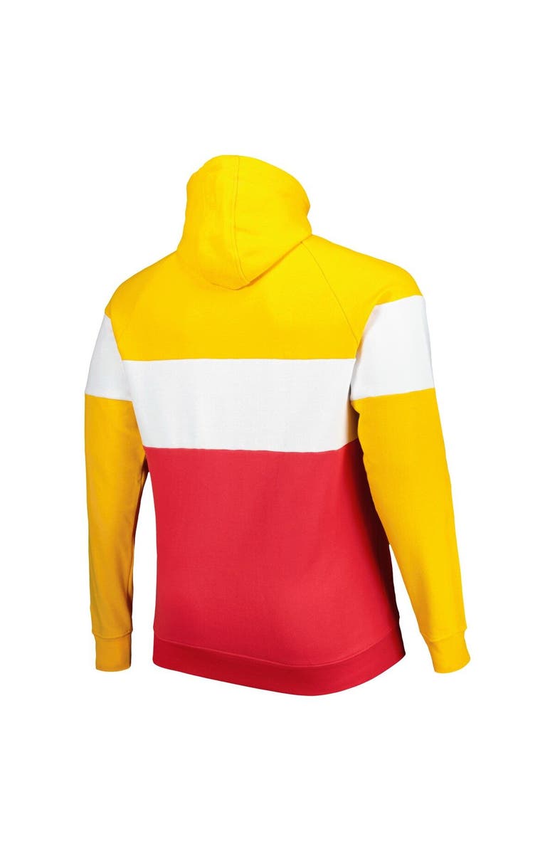 New Era Men's New Era Green/Gold Green Bay Packers Big & Tall Current Colorblock Raglan Fleece Pullover Hoodie, Alternate, color, Green