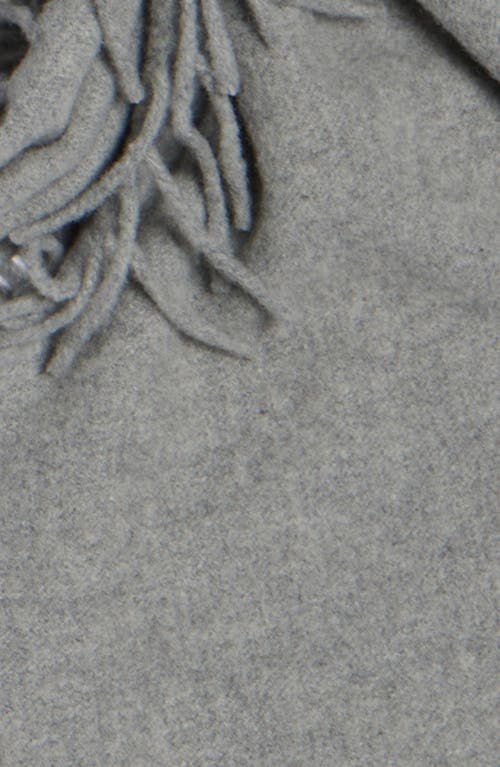 Acne Studios Canada Wool Fringe Scarf In Light Grey Melange