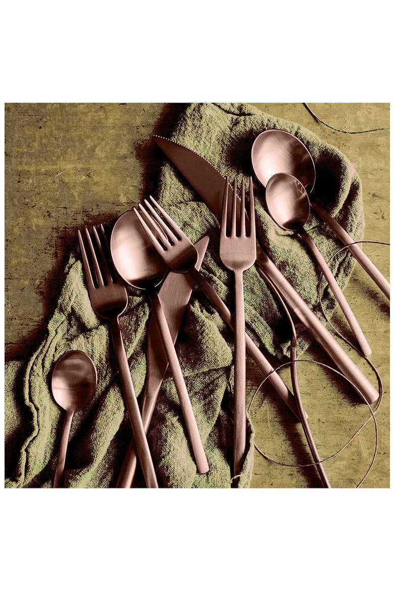 Due Ice 5-Piece Place Setting, Alternate, color, ROSE GOLD