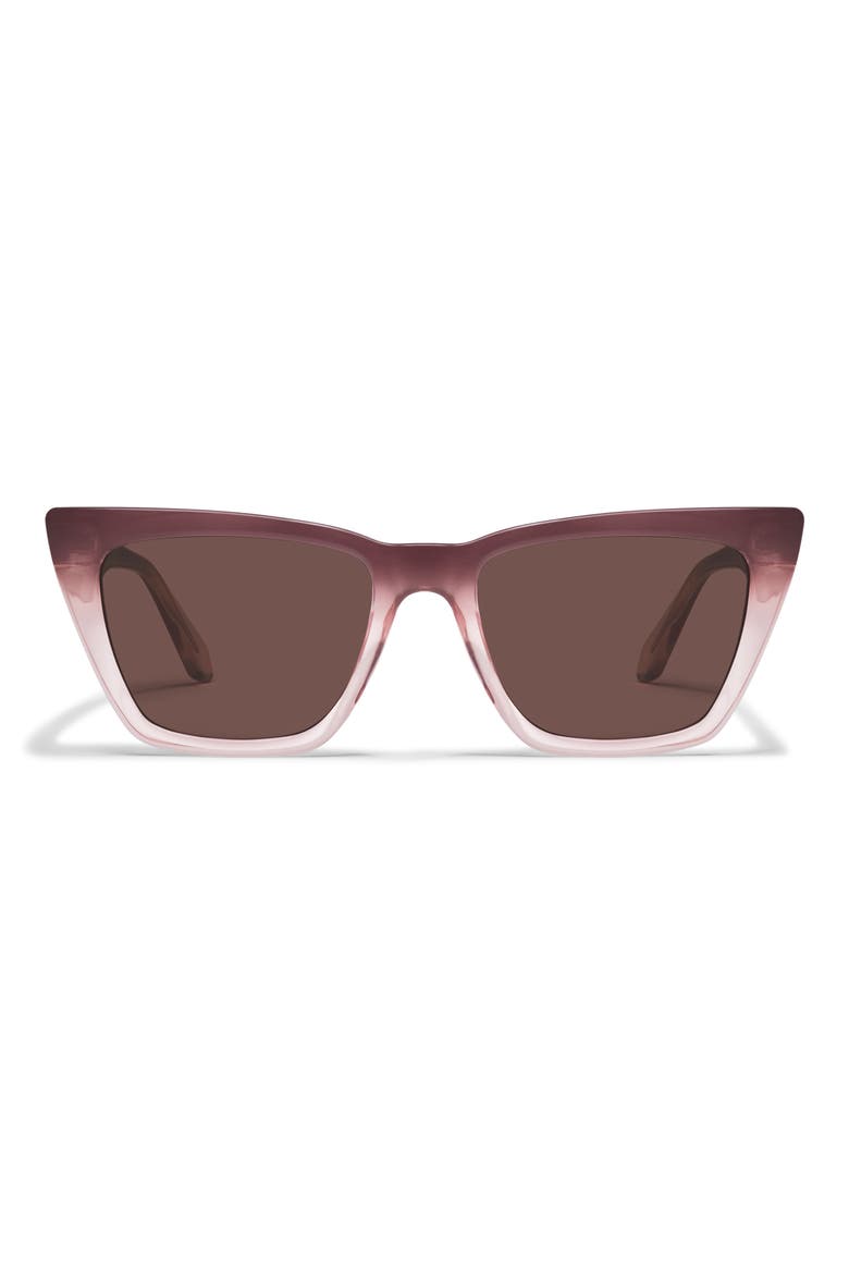Call The Shots 54mm Gradient Cat Eye Sunglasses, Main, color, PLUM PEONY/ BROWN