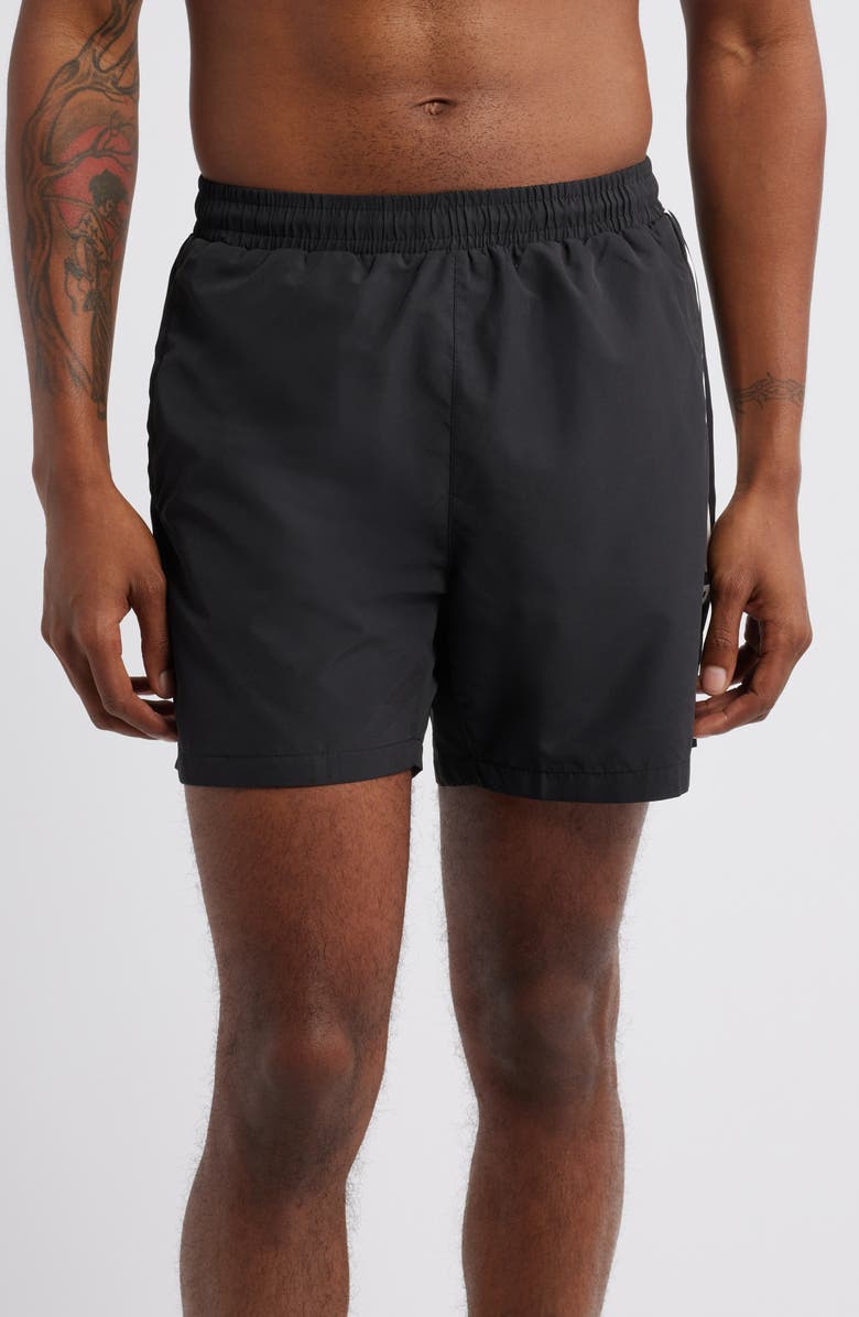 BOSS Dolphin Nos Swim Trunks, Main, color, Black