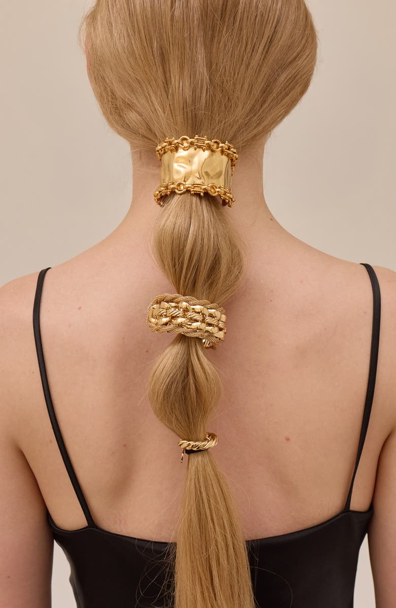 LELET NY Kendra Mesh Chain Cuff Ponytail Holder, Alternate, color,