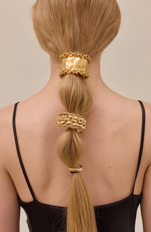 Lelet Ny Kendra Mesh Chain Cuff Ponytail Holder In Gold