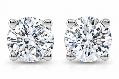 1/3 Ct Screw Back Diamond Studs 14k Gold Lab Grown Earrings