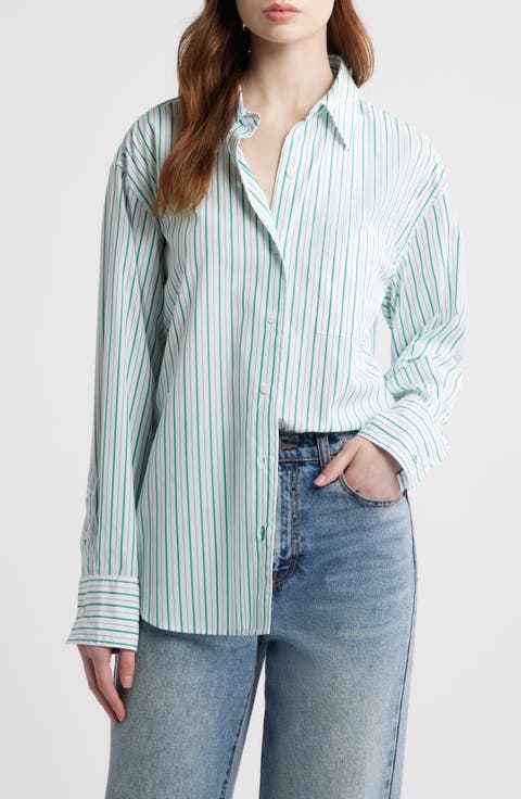 Connie Stripe Button-Up Shirt