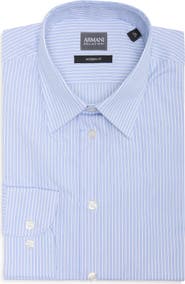 Emporio Armani Modern Fit Stripe Cotton Dress Shirt