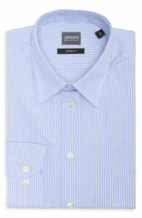 Modern Fit Stripe Cotton Dress Shirt
