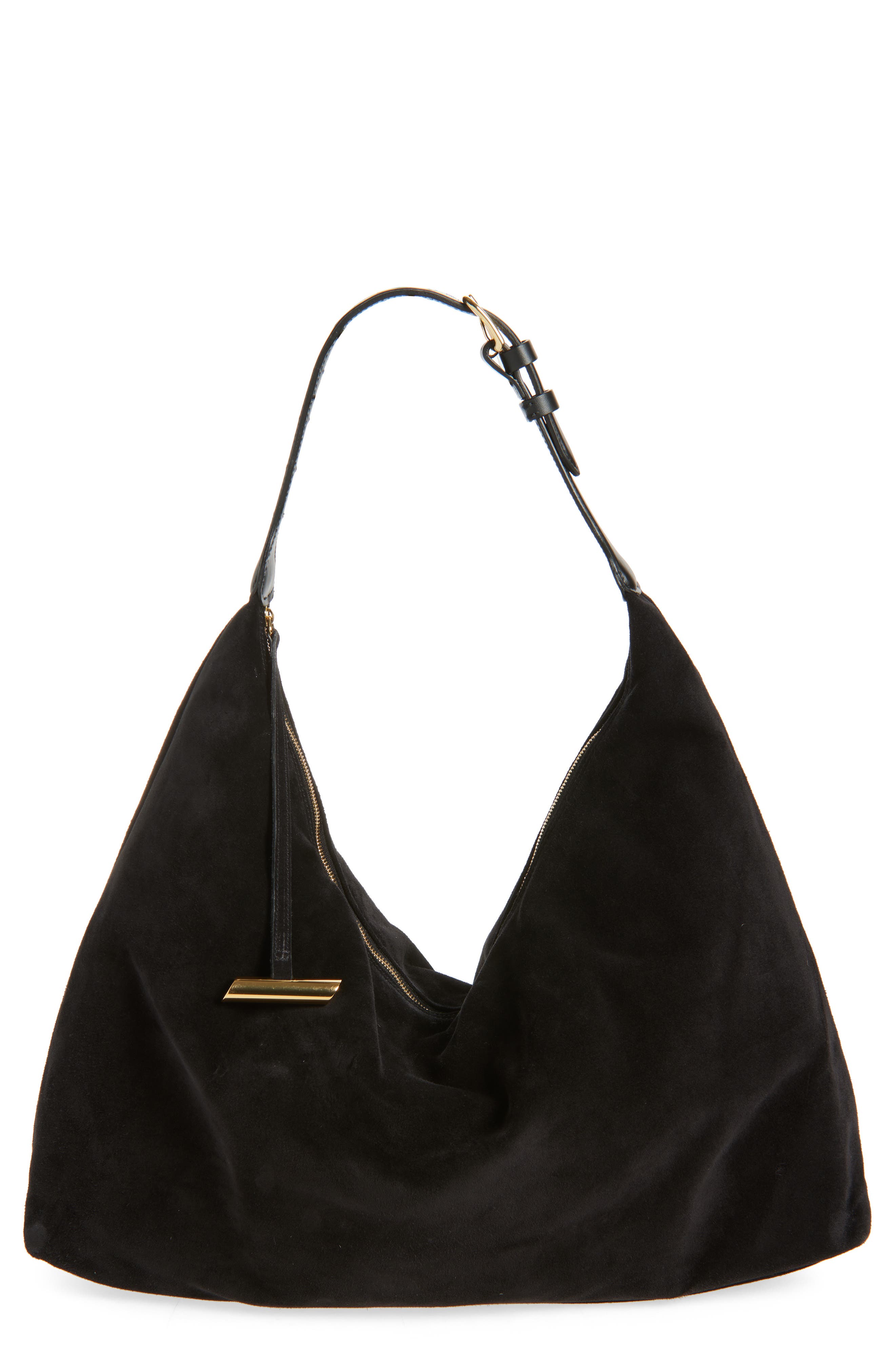 LIFFNER Pillow Suede Hobo in Black 