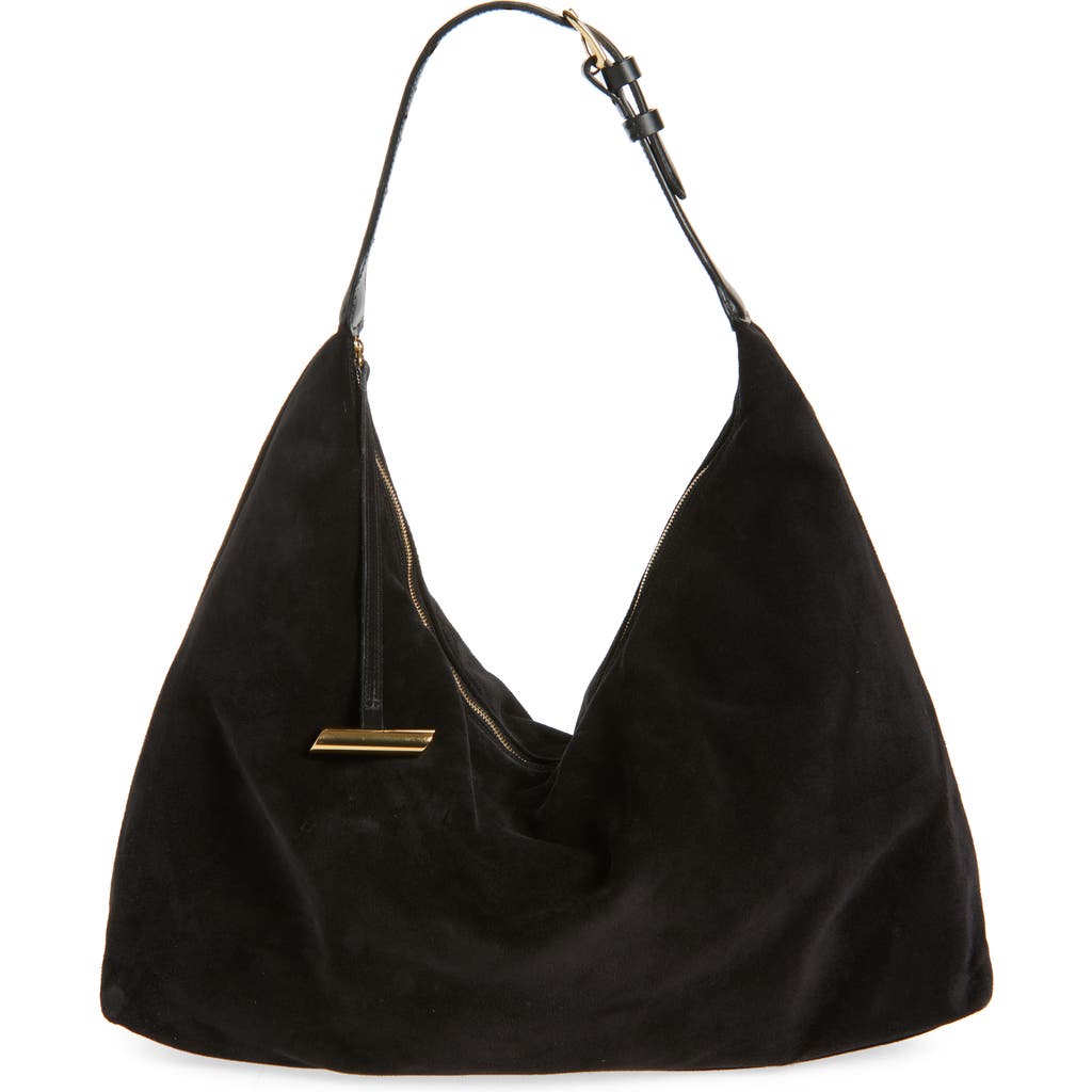 Liffner Pillow Suede Hobo In Brown