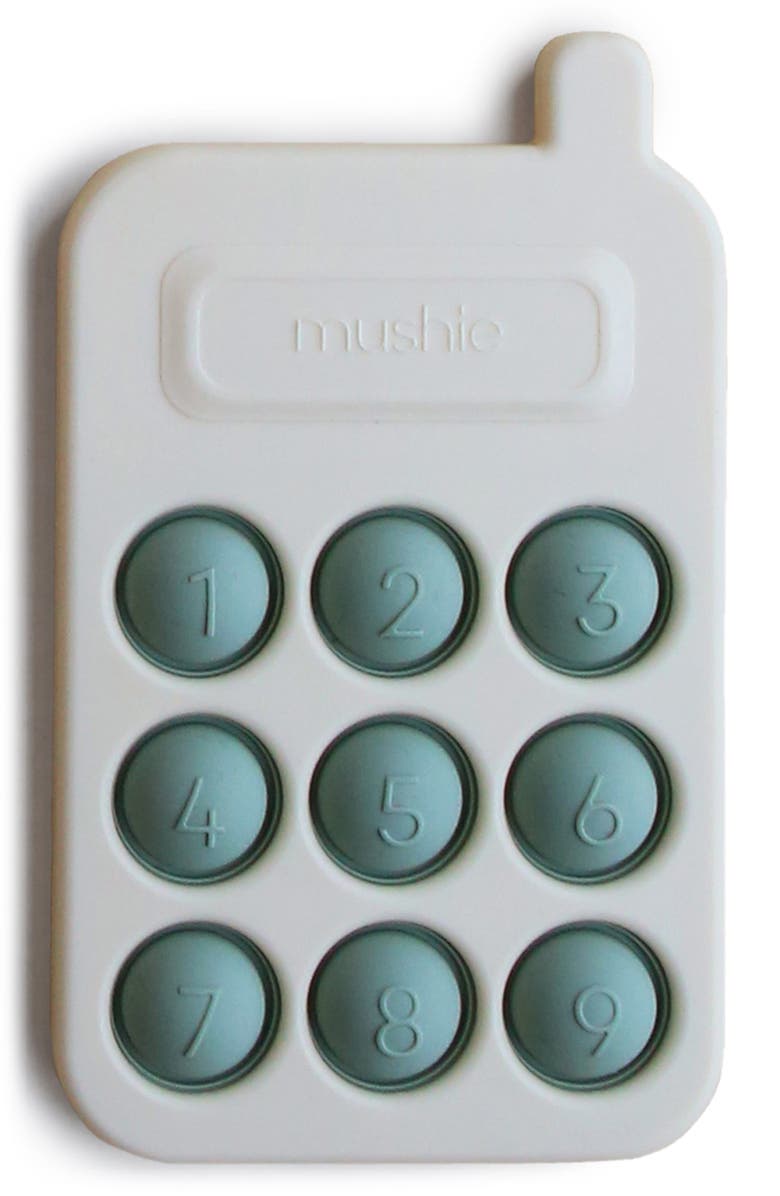 Mushie Phone Press Toy, Main, color, Cambridge Blue